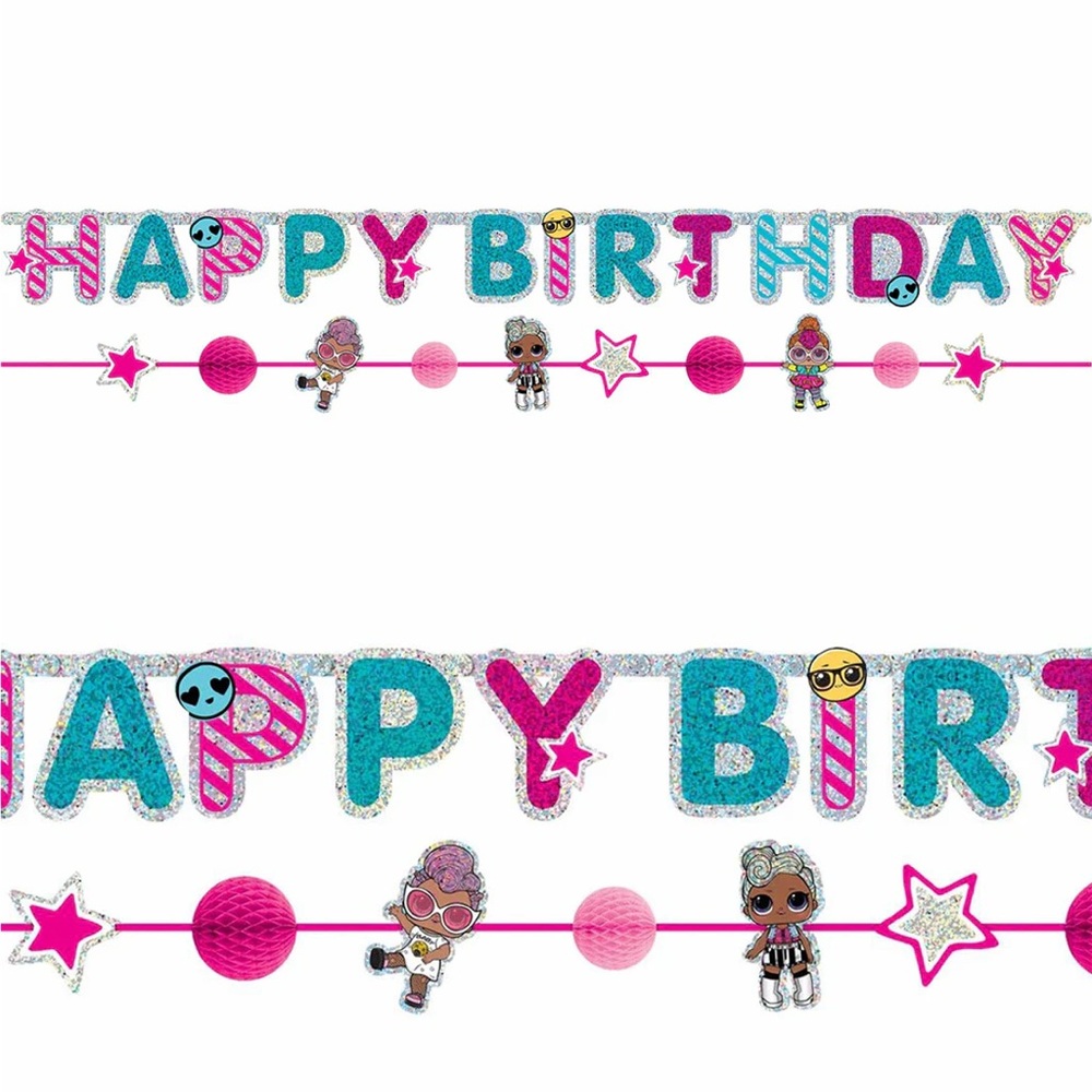 LOL Surprise Dolls Together 4EVA Letter Banner Birthday Celebration Kit